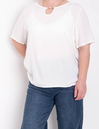 0208-10 * белая женская футболка (коттон 65%, полиэстер 35%, 8 ед. размеры батал: XL-4XL, повторяются) выдача на следующий день фото