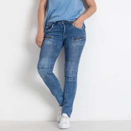 8336 синие женские джинсы (FANGSIDA, стрейчевые, 8 ед. размеры полубатал: 28. 29. 30. 31. 32. 33. 34. 36) фото