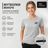 7729-992 три цвета женская футболка ( 100% хлопок, 3ед, размери норма: M. M. M) фото
