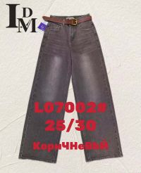 купить 07002# коричневые женские джинсы (LDM, 6 ед, размеры норма: 25-30) выдача на следующий день оптом