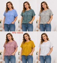 8805 # выбор цвета женская трикотажная футболка (4 ед, размеры батал: 5XL-8XL) выдача на следующий день фото