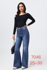 7046 # синие женские джинсы (New Jeans, стрейч коттон, 6 ед, размеры норма: 25-30) выдача на следующий день фото