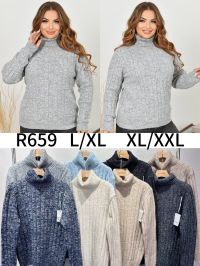 0659 # микс цветов женский свитер (Kiss me, кашимир, 10 ед, размеры полубатал: L/XL-XL/2XL) выдача на следующий день фото