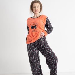 0313-35 персиковая женская пижама (4 ед. размеры полубатал: 2XL-5XL, соответствуют L-3XL) фото