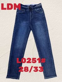 купить 0251 # синие женские джинсы (LDM, 6 ед. размеры полубатал: 28. 29. 30. 31. 32. 33) выдача на следующий день оптом