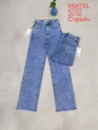 купить 7227# голубые женские джинсы vanver (стрейч коттон, 6 ед, размеры норма: 25-30) выдача на следующий день оптом