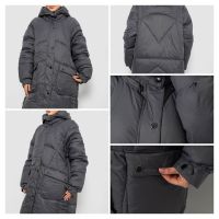 12016* чёрная женская куртка еврозима (5 ед, размеры батал: XL-2XL-3XL-4XL-5XL) выдача на следующий день фото