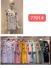 7701#  микс цветов женская футболка (12 ед, размеры батал: 56-58) выдача на следующий день фото