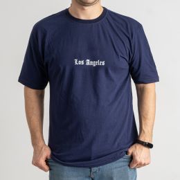 1589-2 синяя мужская футболка (4 ед. размеры батал: 2XL. 3XL. 4XL. 5XL) фото