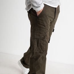 купить оптом джинсы 2072-6* ВЫДАЧА НА СЛЕДУЮЩИЙ ДЕНЬ TICLACE брюки карго мужские полубатальные стрейчевые (8 ед. размер: 32.34/2.36/2.38.40.42) недорого