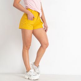 0807-8 желтые женские шорты (коттон, 4 ед. размеры норма: S. M. L. XL) фото