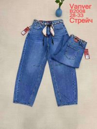 2008# голубые женские джинсы vanver (стрейч коттон, 6 ед, размеры полубатал: 28-33) выдача на следующий день фото