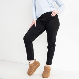 9010 черные женские джинсы (LANLANIEE, байка, 6 ед. размеры батал: 31. 32. 33. 34. 35. 36)  фото