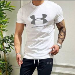 20603-10* белая мужская футболка с принтом (турецкий трикотаж, 5 ед. размеры норма: M. L. XL. 2XL. 3XL) выдача на следующий день фото