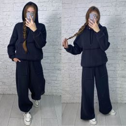 купить 0620-6 серый женский спортивный костюм(5`th Avenue, турецкая трехнитка, флис, 3 ед, размеры норма: 42, 44, 46) оптом