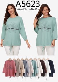 5623 # микс цветов женский свитер (Kiss me, 10 ед, размеры батал: 2XL-4XL) выдача на следующий день фото