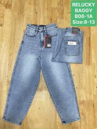 0006-1# синие детские джинсы relucky (стрейч-коттон, 6 ед, размеры детские: 8-13) выдача на следующий день фото