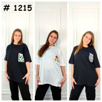 1215 # выбор цвета и модели женская футболка (хлопок 100%, 4 ед, размеры норма: S-XL) выдача на следующий день фото