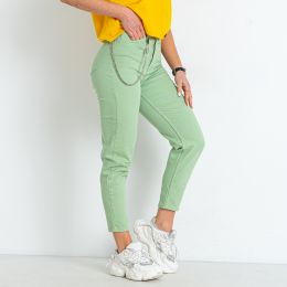 2663-824-2 зеленые женские джинсы (ANGELINA MARA, 6 ед. размеры норма: 25. 26. 27. 28. 29. 30) фото