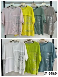 9569# выбор цвета женская футболка (лён, 4 ед, размеры батал: 3XL-6XL) выдача на следующий день фото