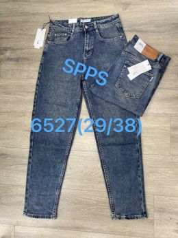 купить 6527 # синие женские джинсы (SPPS, стрейчевые, 6 ед. размеры батал: 29-38) выдача на следующий день оптом