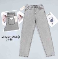 купить 5016 # серые женские джинсы мом (VINDASION, стрейчевые, 6 ед. размеры батал: 31. 32. 33. 34. 36. 38) выдача на следующий день оптом