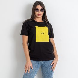50117-11 черная женская футболка (MINIMAL, 5 ед. размеры на бирках S. M, соответствуют универсальному S-M) фото