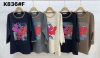 0836 # микс цветов женский свитер (Kiss me, 10 ед, размеры батал: 2XL/4XL) выдача на следующий день фото