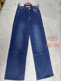 7023 # синие женские джинсы с камушками (New Jeans, стрейч, 6 ед, размеры норма: 25-23) выдача на следующий день фото
