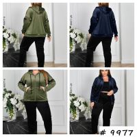 9977 # выбор цвета женский спортивный костюм (велюр, 4 ед, размеры батал: 54, 56, 58, 60) выдача на следующий день фото