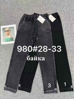 0980# выбор цвета женские джинсы на байке (Fudeyan, 6 ед, размеры полубатал: 28-33) выдача на следующий день фото