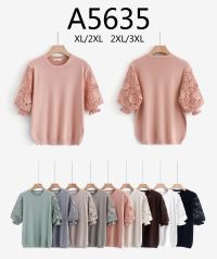 5635 # микс цветов женский свитер (Kiss me, 10 ед, размеры батал: XL-3XL) выдача на следующий день фото