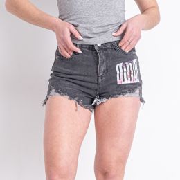 2018 серые женские джинсовые шорты (AMOR, коттон, 6 ед. размеры норма: 25. 26. 27. 28. 29. 30)  фото