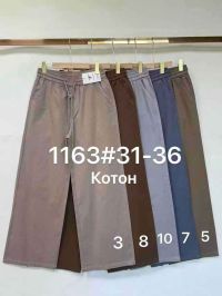 1163 # выбор цвета женские брюки (Fudeyan, коттон, 6 ед, размеры батал: 31-36)  выдача на следующий день фото