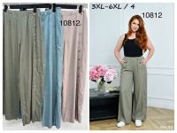 купить 10812 # выбор цвета женские брюки (лен, 4 ед, размеры батал: 3XL-6XL) выдача на следующий день оптом
