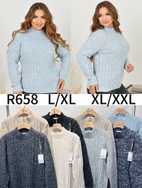 0658 # микс цветов женский свитер (Kiss me, кашимир, 10 ед, размеры полубатал: L/XL-XL/2XL) выдача на следующий день фото