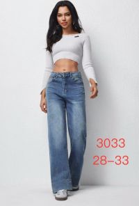 купить 3033# синие женские джинсы (New Jeans, стрейч, 6 ед, размеры полубатал: 28-33) выдача на следующий день оптом