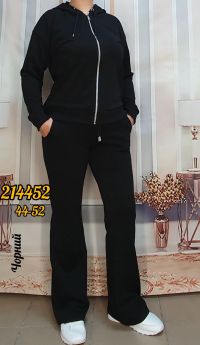 214452-1 * черный женский спортивный костюм (турецкая двунитка, 5 ед. размеры норма: 44. 46. 48. 50. 52) выдача на следующий ден фото
