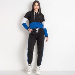 купить оптом джинсы 0362-2 черно-синий женский спортивный костюм (двунитка, 4 ед. размеры на бирках: S. M. L. XL, соответствуют молодежке XXS. XS. S недорого
