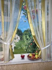 18067-82 светло-жёлтый комплект штор ( принт, 1 ед. размеры: ширина 300 см, высота 155 см)