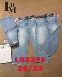 0329# голубые женские джинсы (LDM, 6 ед, размеры полубатал: 28-33) выдача на следующий день фото