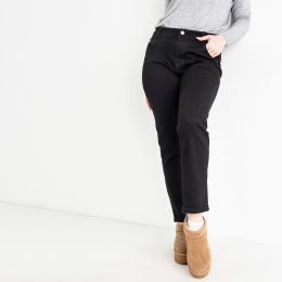 6022 черные женские джинсы (LANLANIEE, байка, 6 ед. размеры полубатал: 28. 29. 30. 31. 32. 33)  фото