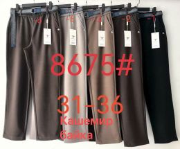 8675 # выбор цвета кашемировые штаны на байке (Fudeyan, 6 ед, размеры батал: 31-36) выдача на следующий день фото