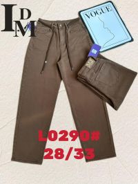 купить 0290# коричневые женские джинсы (LDM, 6 ед, размеры полубатал: 28-33) выдача на следующий день оптом