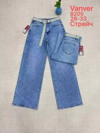0205# голубые женские джинсы vanver (стрейч коттон, 6 ед, размеры полубатал: 28-33) выдача на следующий день фото
