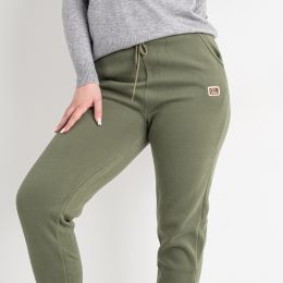 купить оптом джинсы 5114-7 зелёные женские спортивные штаны (ЛАСТОЧКА, флис, 2 ед. размеры батал: 2XL-3XL. 4XL-5XL) недорого