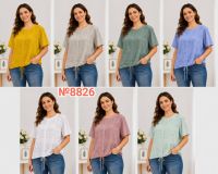 8826 # выбор цвета женская трикотажная футболка (4 ед, размеры батал: 2XL-5XL) выдача на следующий день фото