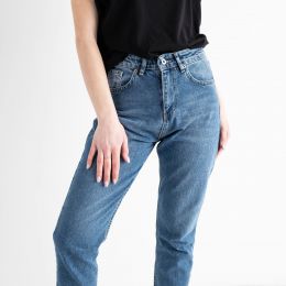 купить оптом джинсы 0044-1 On&Di мом женский голубой котоновый (6 ед. размеры: 34.36/2.38/2.40) недорого