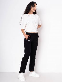 9095-14 черные женские спортивные штаны (4 ед. размеры норма: S. M. XL. 2XL, маломерят на один размер) фото