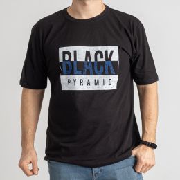 1590 черная мужская футболка (4 ед. размеры батал: 2XL. 3XL. 4XL. 5XL) фото
